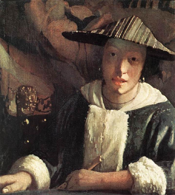 Jan Vermeer Young Girl with a Flute oil painting picture